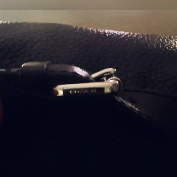 COACH over the knee black leather boots, 2.5” heel,silver accents, size 8 - Picture 7 of 13